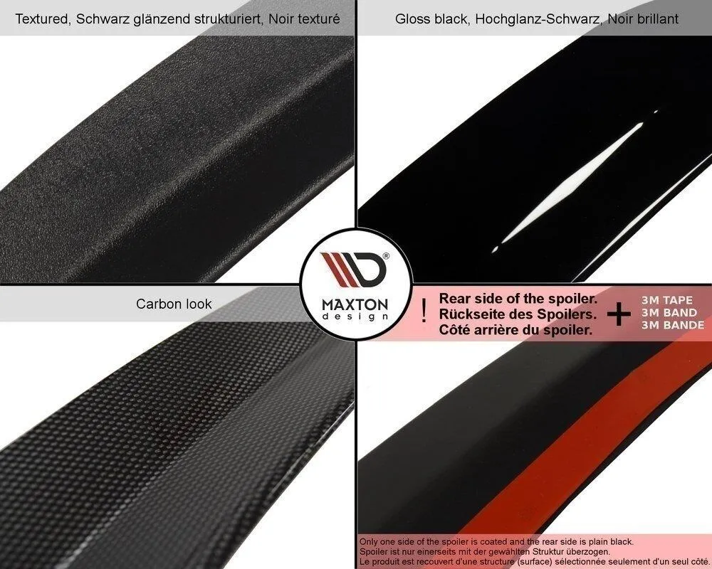 Heck Spoiler Aufsatz Abrisskante für BMW 3er E92 M Paket schwarz Hochglanz