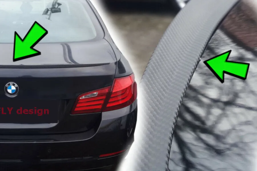 für BMW E90 tuning Carbon spoiler lippe heckspoilerlippe kurz & slim abrisskante