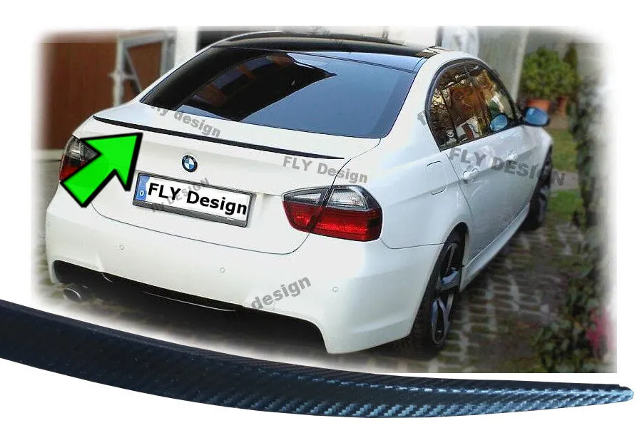 für BMW E90 tuning Carbon spoiler lippe heckspoilerlippe kurz & slim abrisskante