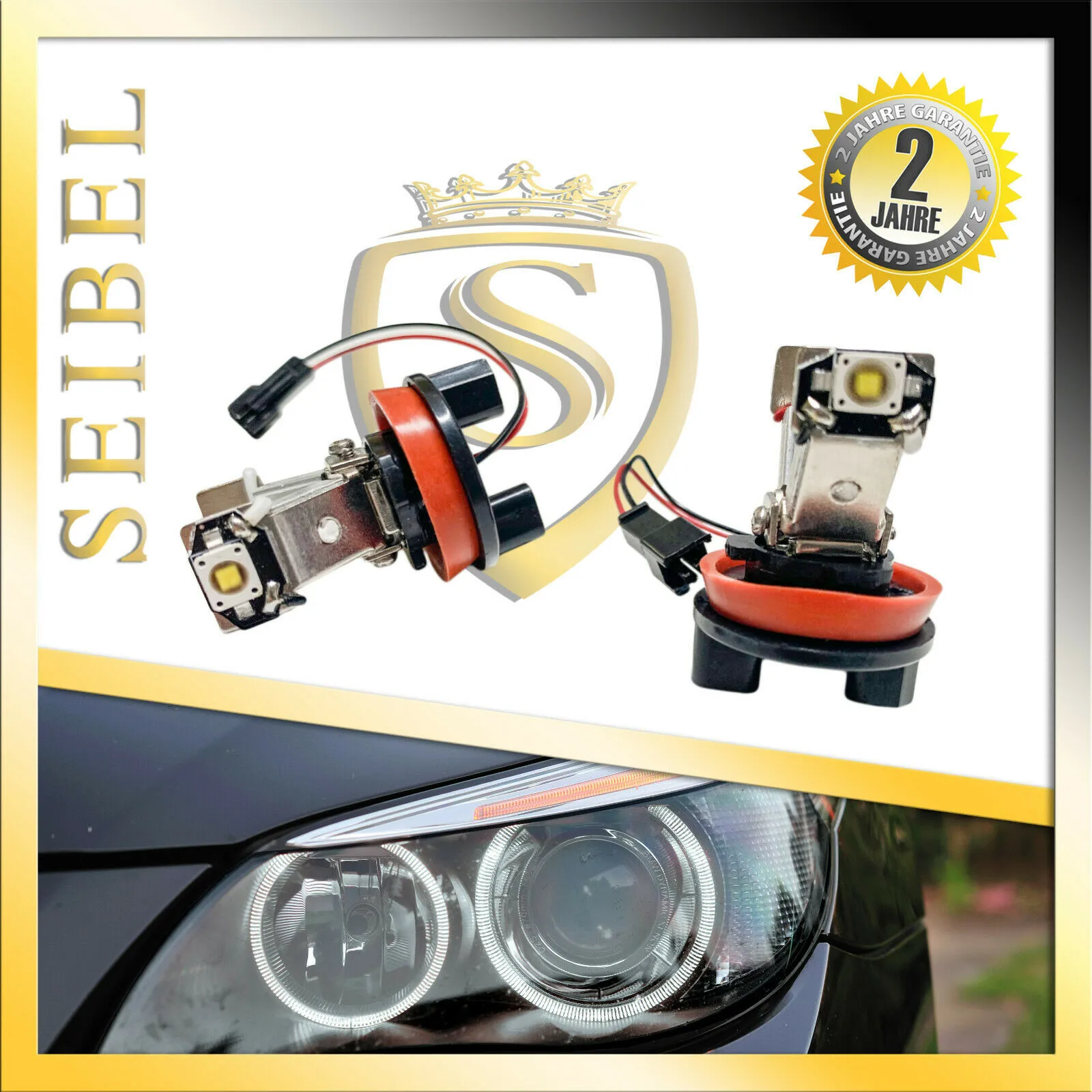 H8 LED Angel Eyes für BMW 3er E90 E91 LCI mit Xenon ( ab Bj. 09.2008 Facelift )