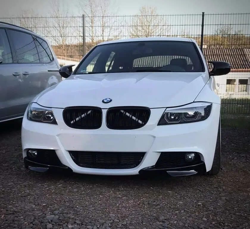 3D Led Angel Eyes Scheinwerfer Set schwarz für BMW 3er E90 E91 BJ 05 - 08 Neu!