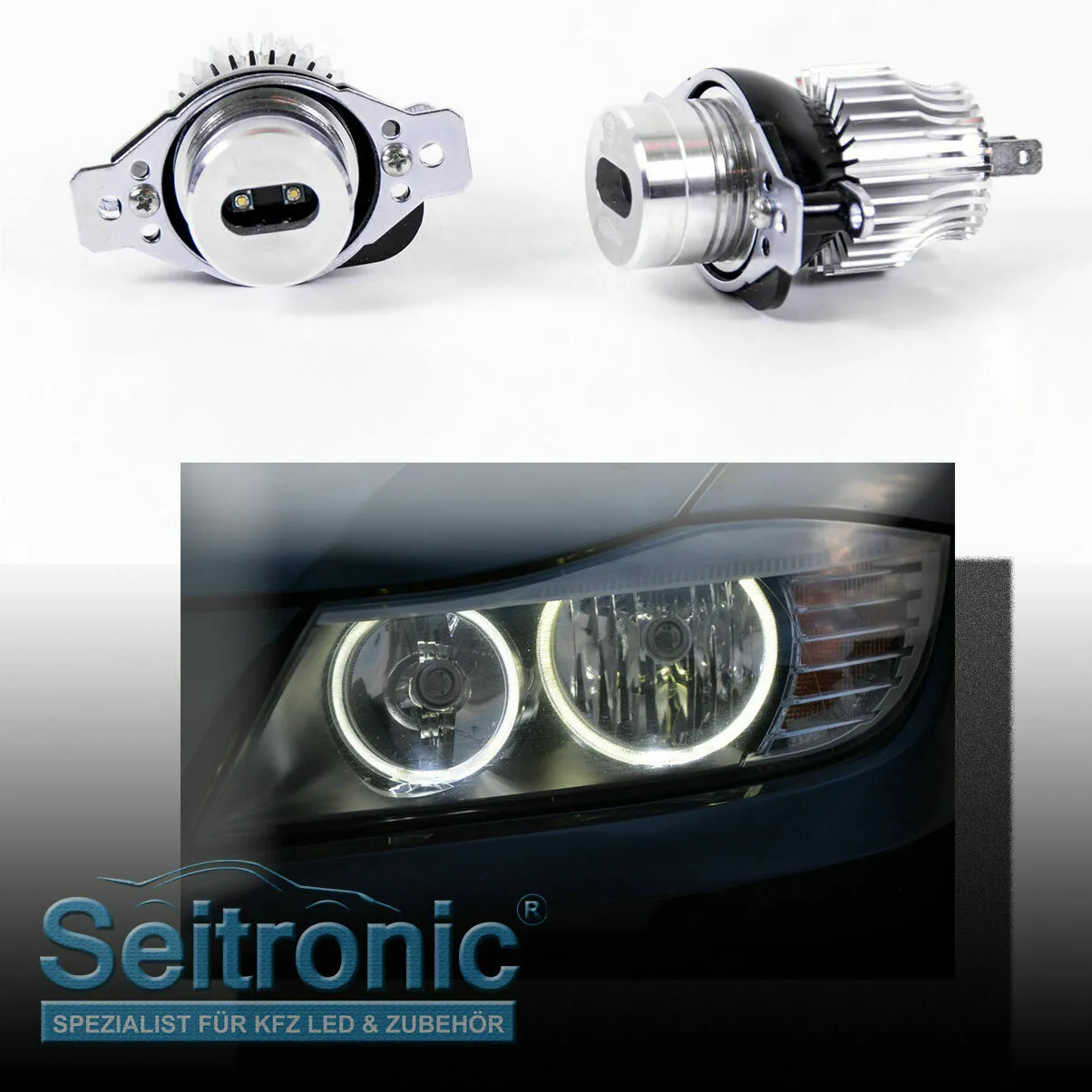 Led Angel Eyes Standlicht für BMW E90 E91 ohne Xenon Corona Ringe Seitronic TOP