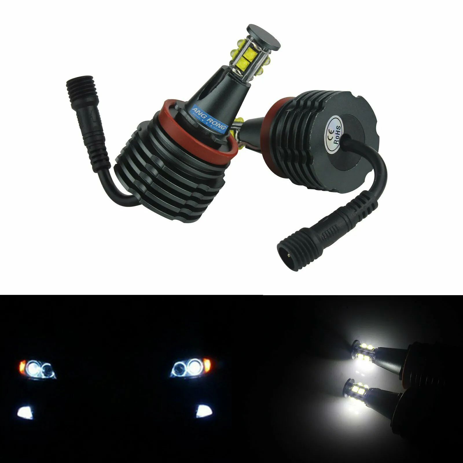 H8 80W Angel Eyes Standlicht Frontscheinwerfer für BMW E90 E91 E92 E93 E60 E61
