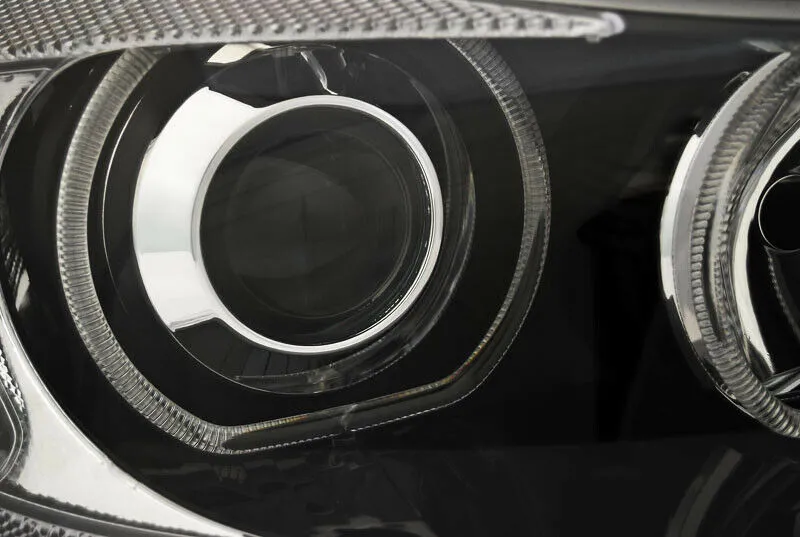 Led Angel Eyes Scheinwerfer Set schwarz für BMW 3er E90 E91 BJ 05 - 09 Neu!!!