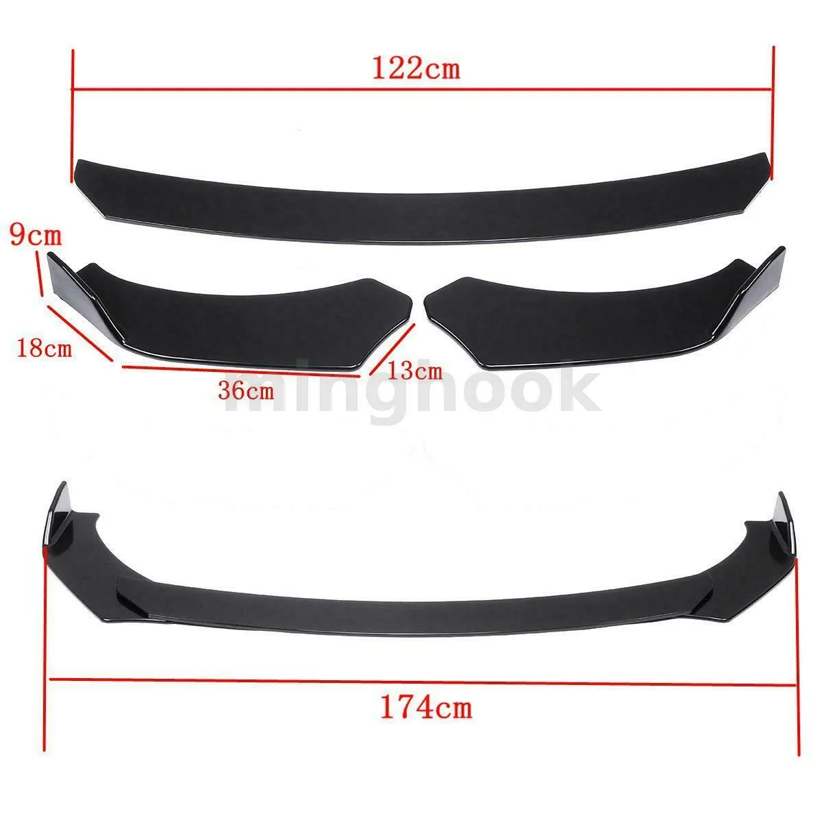 Für BMW 3ER E90 E92 E93 M3 Carbon Spoilerschwert Frontspoiler Lippe Diffusor 4X 