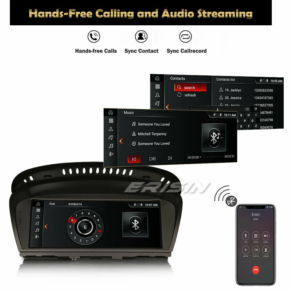 8.8"IPS Autoradio Android 10 GPS CarPlay BMW 3er E90 E91 E92 5er E60 E61 E63 E64