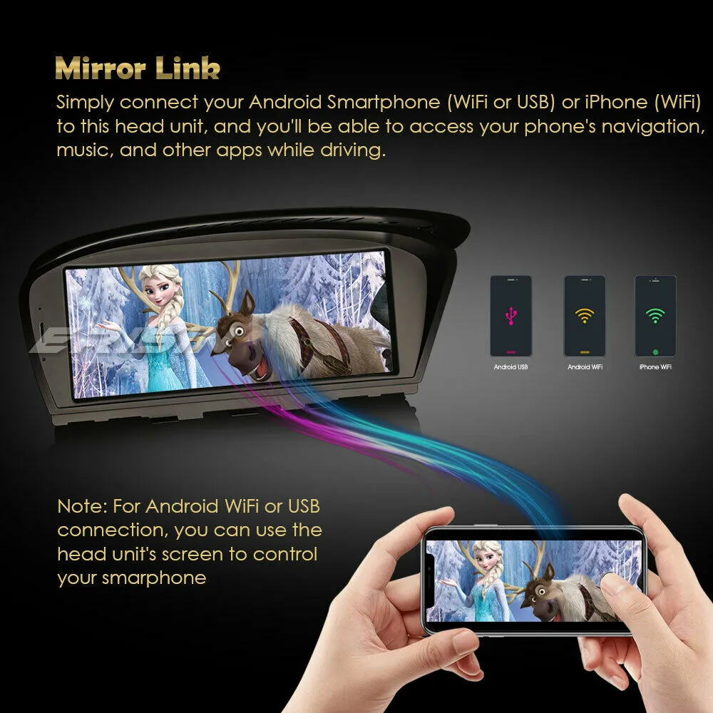 8.8"IPS Autoradio Android 10 GPS CarPlay BMW 3er E90 E91 E92 5er E60 E61 E63 E64