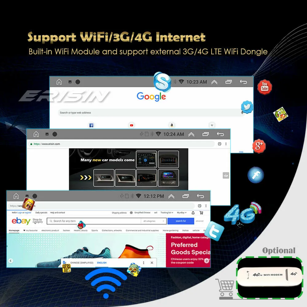 8.8"IPS Autoradio Android 10 GPS CarPlay BMW 3er E90 E91 E92 5er E60 E61 E63 E64