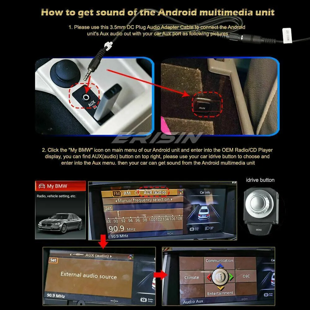 8.8” Android 10 Autoradio DAB  Navi BMW 3er E90 E91 E92 E93 5er E60 E61 E63 CIC