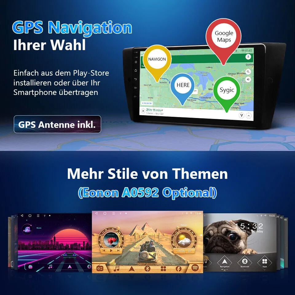 Für BMW 3 E90 E91 E92 E93 Eonon Q65Pro 9" Android 10 Autoradio GPS Navi CarPlay
