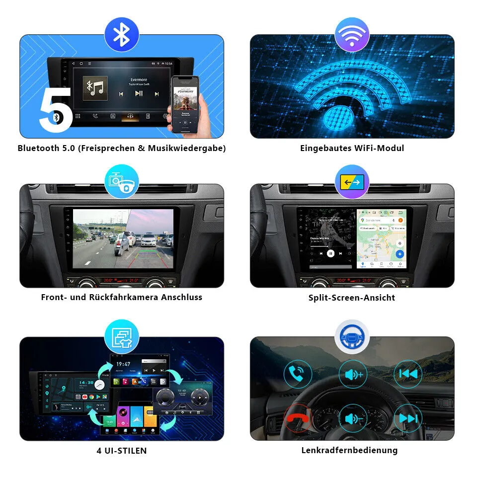 Für BMW 3 E90 E91 E92 E93 Eonon Q65Pro 9" Android 10 Autoradio GPS Navi CarPlay