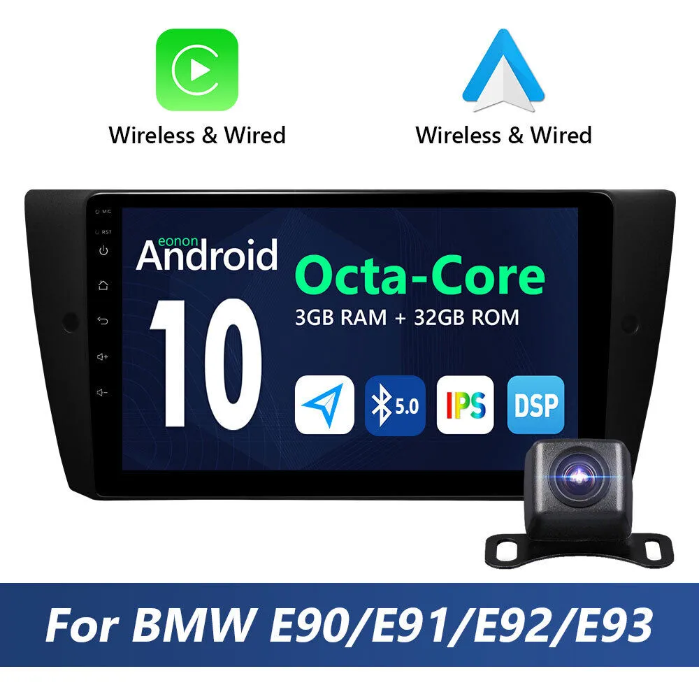 Für BMW E90-E93 9" 8-Kern Autoradio GPS Navi CarPlay Android Auto Bluetooth DAB 