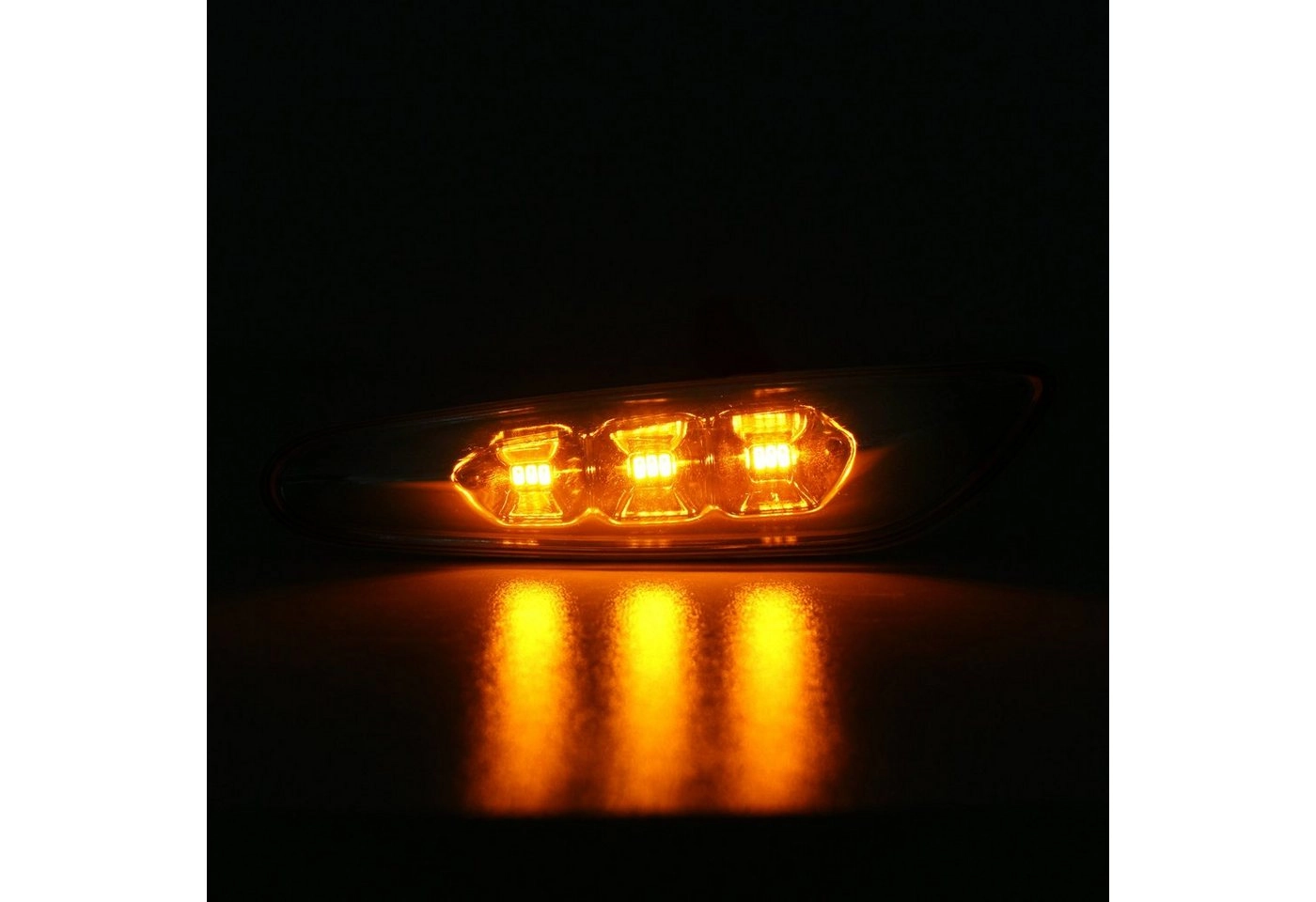LLCTOOLS Rückleuchte »LED Seitenblinker Chrom Blinker kompatibel mit BMW E46 E90 E91 E60 E61 E82 E87«