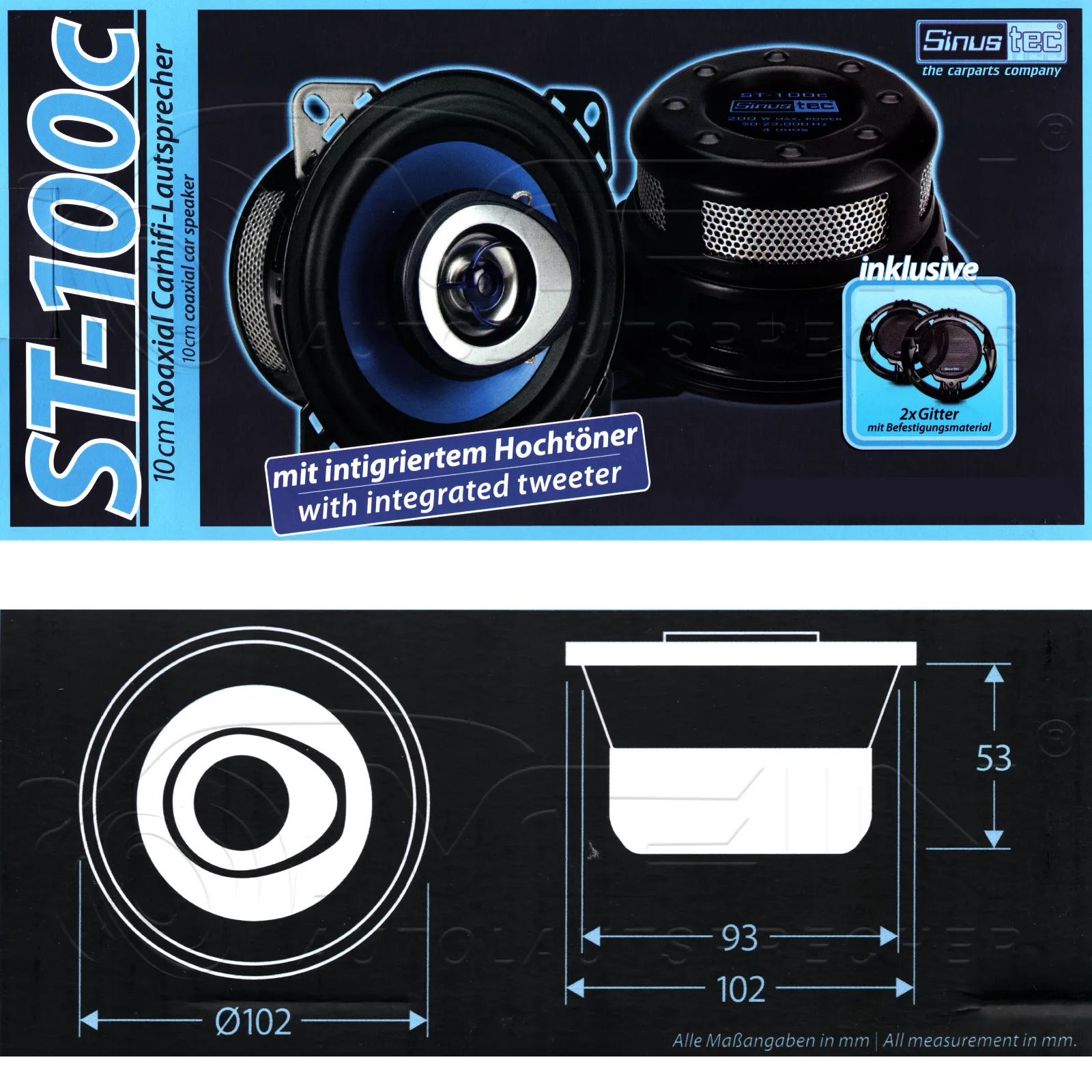 SINUSTEC LAUTSPRECHER für BMW 3ER Limo E90 2005-2013 Heckablage Hinten 100 #A5DY