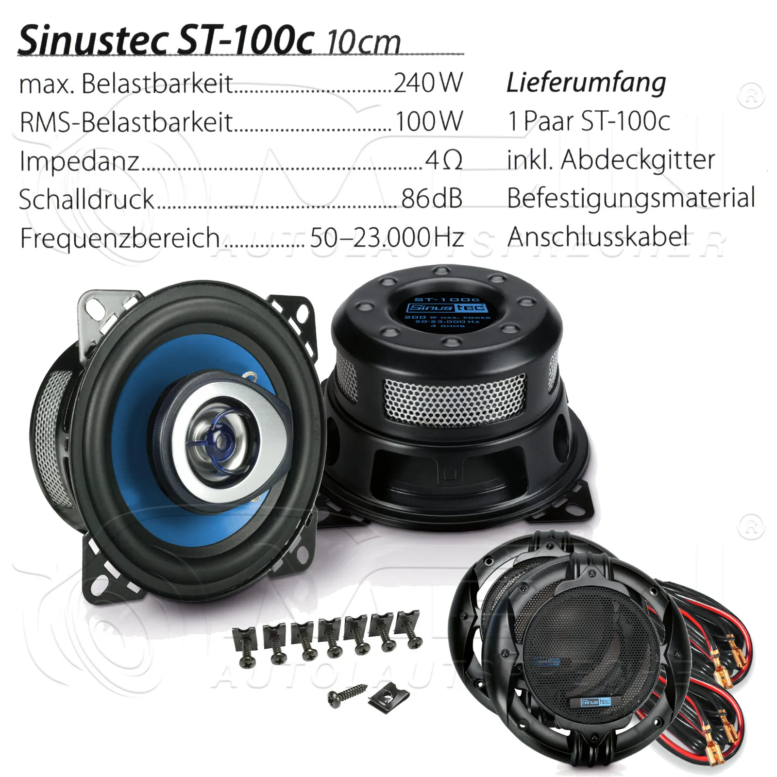 SINUSTEC LAUTSPRECHER für BMW 3ER Limo E90 2005-2013 Heckablage Hinten 100 #A5DY