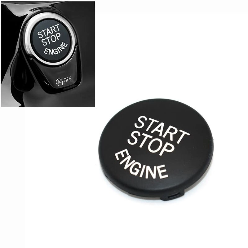 Auto-Startknopf ABS-Abdeckung passend für BMW 1er E87 3er 5er X3 E83 X5 X6 Z4 E89 Zündschalter Innenabdeckung Dekoration Zubehör Mattschwarz