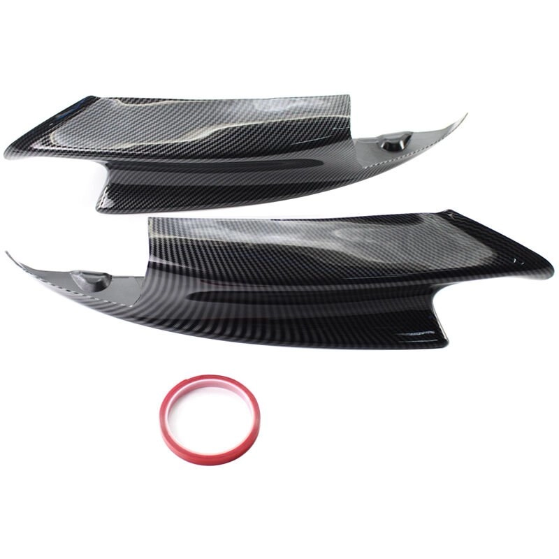 Asupermall - 1 Pair vorne Splitter Bumper Spoiler Lips Kohlefaser Ersatz fur bmw E90 E92 E93 M3 2007-2013 - Modell:Schwarz
