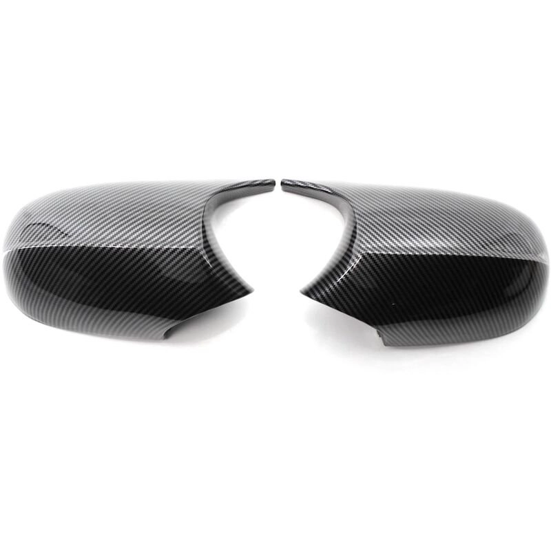 Asupermall - 1 Paar Neues Retrofit-Bullhorn-Umkehrspiegelgehause Ruß fur bmw E90 - Modell:Schwarz