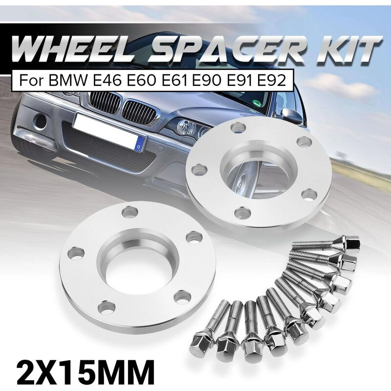 15mm Rad Spacer Adapter pcd 5x120mm cb 72,56mm Aluminium Reifen Spacer Für bmw E82 E88 e30 E36 E46 E28 E34 E90 E91 E92 E93 E24,2pcs,Frankreich