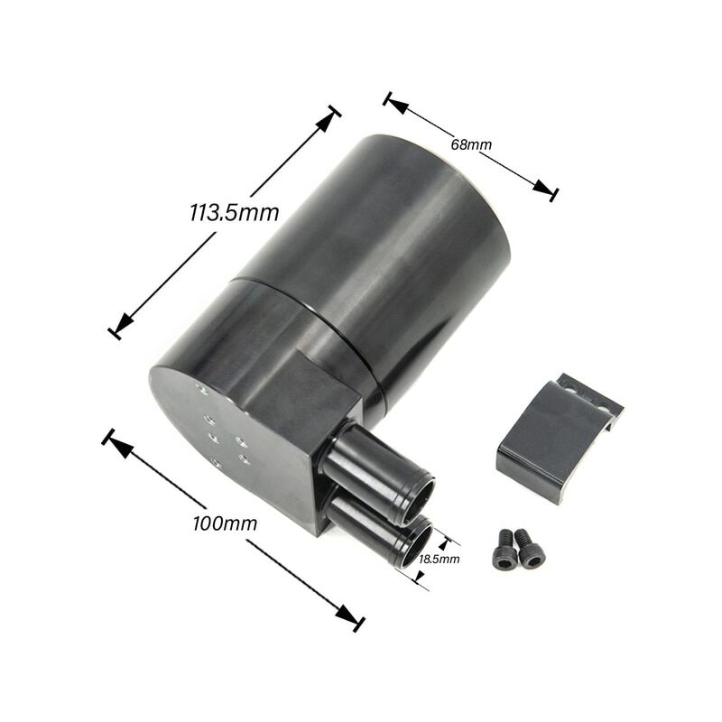 UNIVERSAL Aluminium Legierung Reservior Oil Catch Can Tank Für BMW N54 335i 135i E90 E92 E82 2006-2010,BLACK