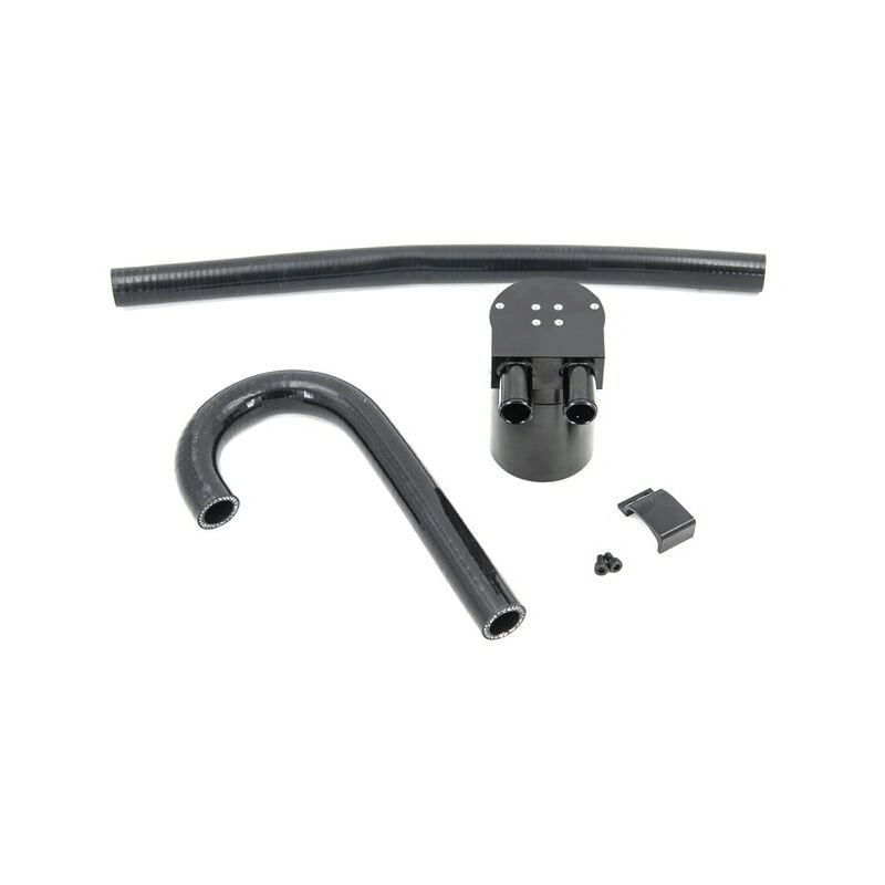 Fuienko - Schwarz Aluminium Legierung Reservior Oil Catch Can Tank mit kühler schlauch für bmw N54 335i 135i E90 E92 E82 2006-2010,whole