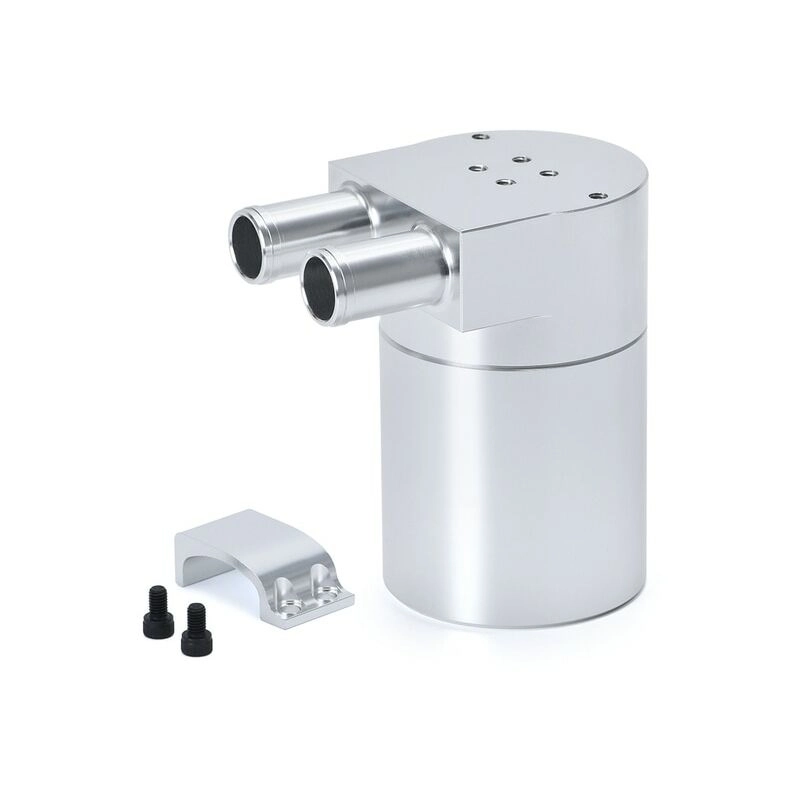 Universal Reservior Oil Catch Can Tank für BMW N54 335 Aluminium Legierung Schwarz/Blau/Rot/Silber,Silver