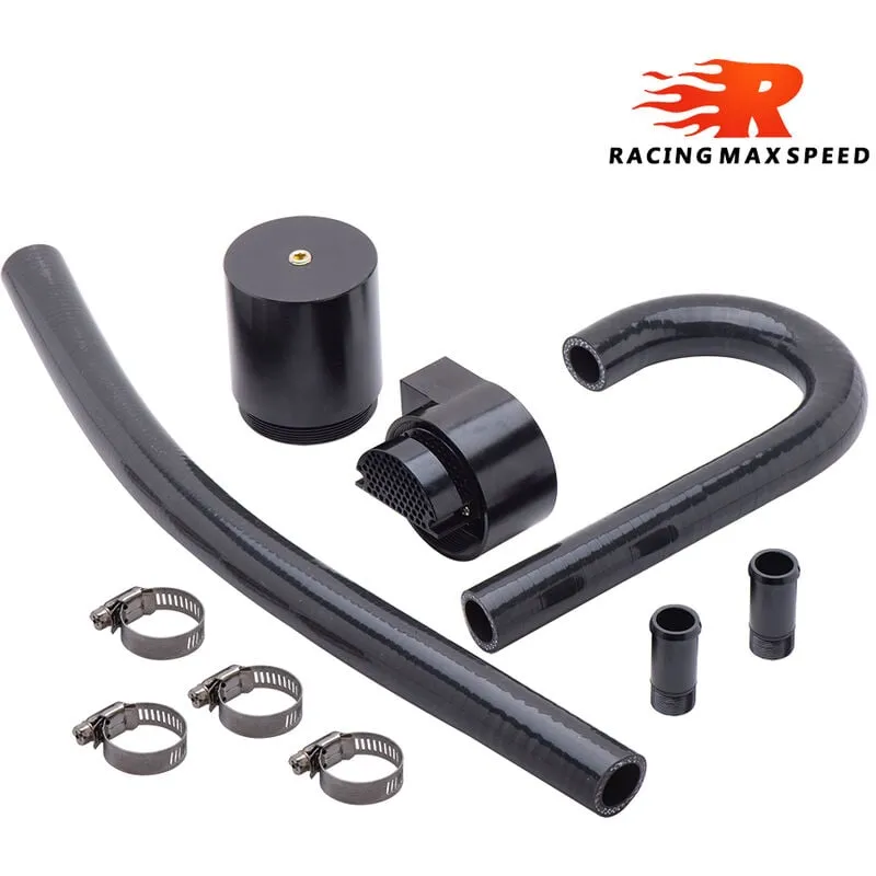 Schwarz Aluminium Legierung Reservior Oil Catch Can Tank mit kühler schlauch für BMW N54 335i 135i E90 E92 E82 2006-2010