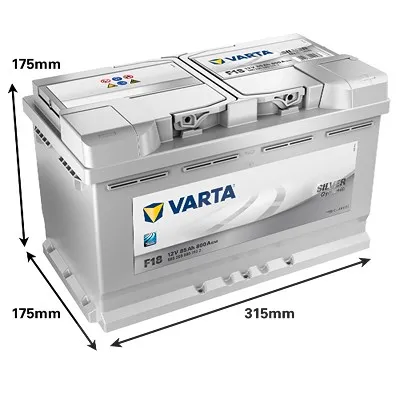 VARTA Starterbatterie SILVER dynamic Kofferraum 4,39 L (5852000803162) für BMW 3