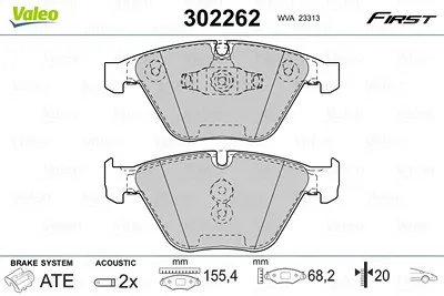 VALEO Bremsbelagsatz BMW 302262 34112288858,34112288859,34112288861 34116780711