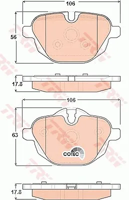 TRW Bremsbelagsatz BMW,ALPINA GDB1840 34216788284,34216796741,34216798193 34216862202,34216870558,34216885451,6788284,6796741,6798193,6862202,6870558