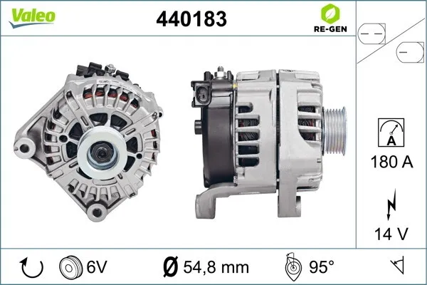 VALEO Lichtmaschine 180 A mit integriertem Regler (440183) für BMW 1 3 X1 5 |