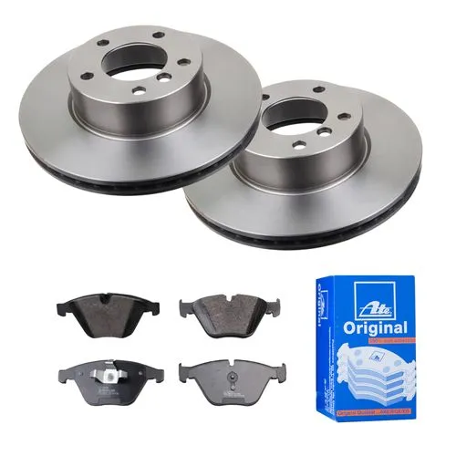 ATE | 2 Bremsscheiben Ø300 Belüftet + Bremsbeläge für BMW 3 E90