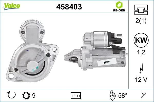 VALEO Anlasser (458403) für BMW 3 X4 5 4 X6 Z4 1 X3 7 X1 X5 6 |
