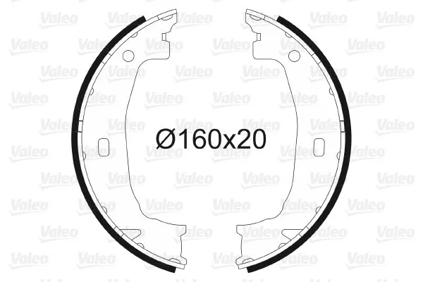 VALEO Handbremsbacken Ømm ohne Radbremszylinder Hinten (562808) für BMW 3 1 2 Z4