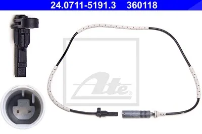 ATE ABS-Sensor Hinten (24.0711-5191.3) für BMW 3 1 | Drehzahlgeber,
