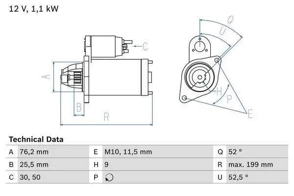 BOSCH Anlasser (0 986 021 500) für BMW 3 5 Z4 X6 1 X5 X3 X1 7 6 Bmw (brilliance)